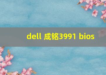 dell 成铭3991 bios